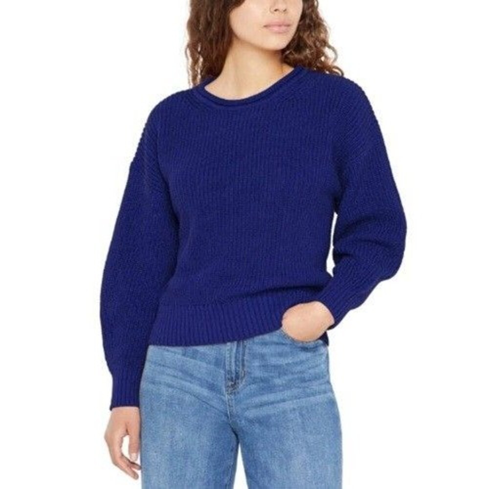 GAP Womens Medium M Roll Neck Sweater Knit Pullover Blue NWT
